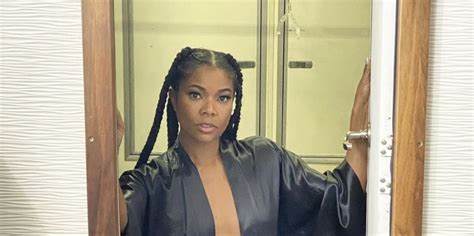 At Gabrielle Union Flashes Toned Bod In A Nearly Naked Robe Pic