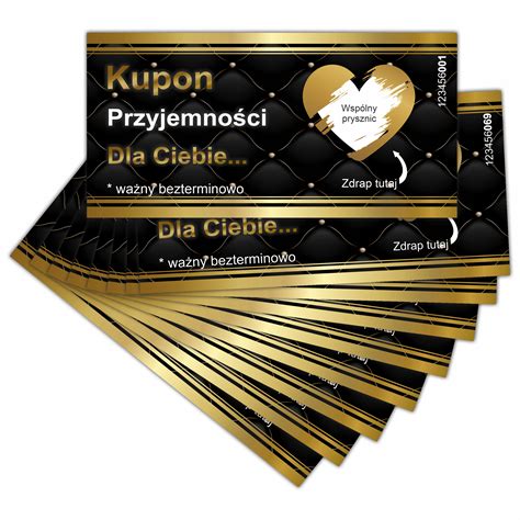 Prezent Na Walentynki Dla Par Kupony Mi O Ci Zdrapki Voucher Szt