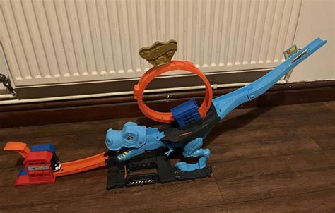 Hot Wheels City T Rex Chomp Down Playset Macy S