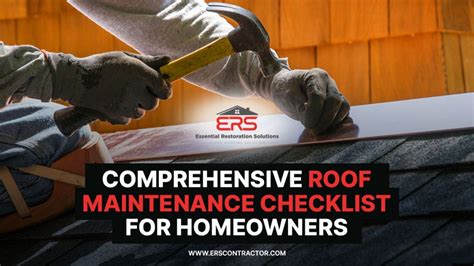 Roof Maintenance Checklist For Homeowners Ers Contractor