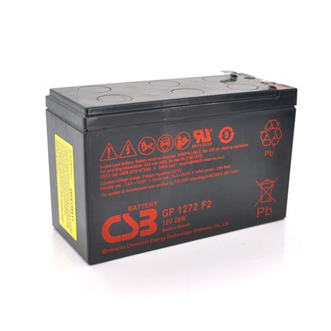 Акумуляторна батарея CSB 12 V 7.2 AH (GP1272F2-28W/07775) AGM Black ...