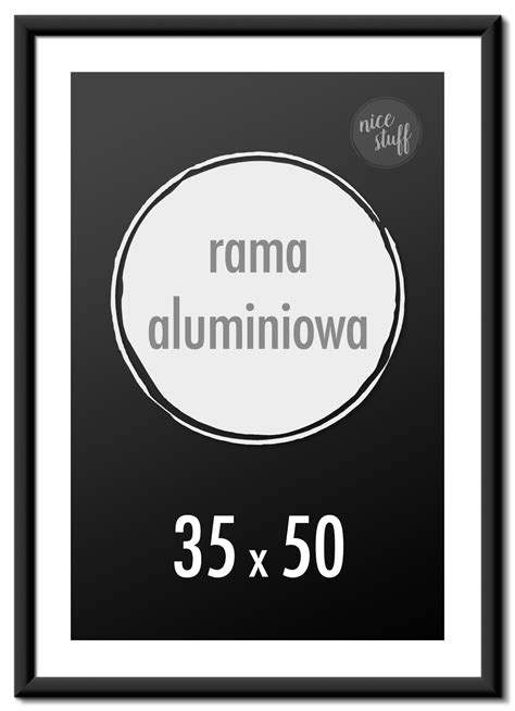 RAMKA NA ZDJĘCIA 35x50 aluminiowa ramki czarna ramka 30x50 aluminium