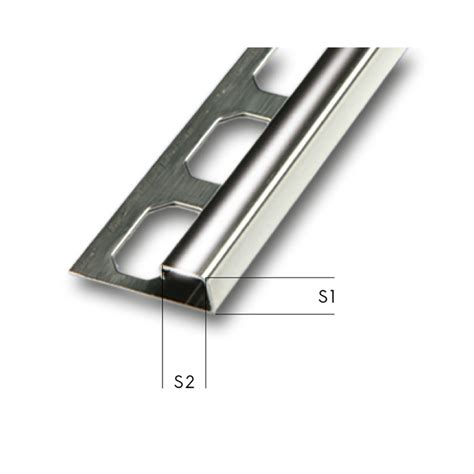 Fliesenschiene Quadratprofil Edelstahl V A Gl Nzend Cm