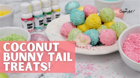 easy easter dessert coconut bunny tail treats  sugar art