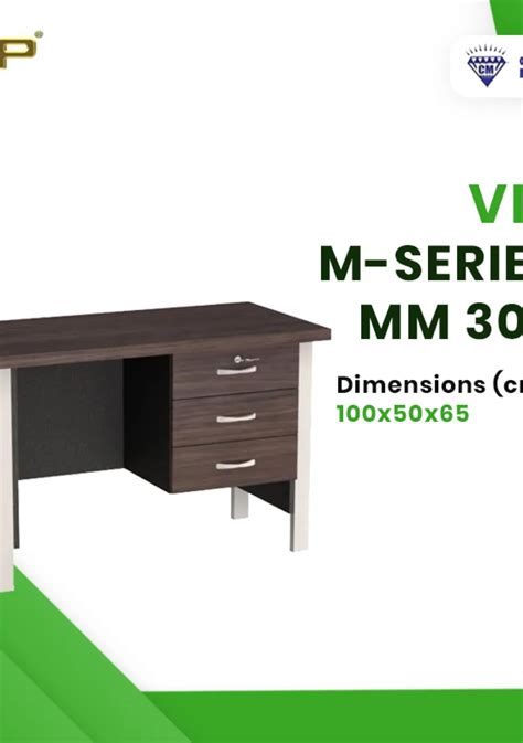 Meja Kerja Kantor VIP M SERIES MM 300 Uk 100 X 50 X 65 Cm Meja Kerja