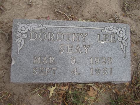 Dorothy Lee Williamson Seay 1929 1981 Find A Grave Memorial