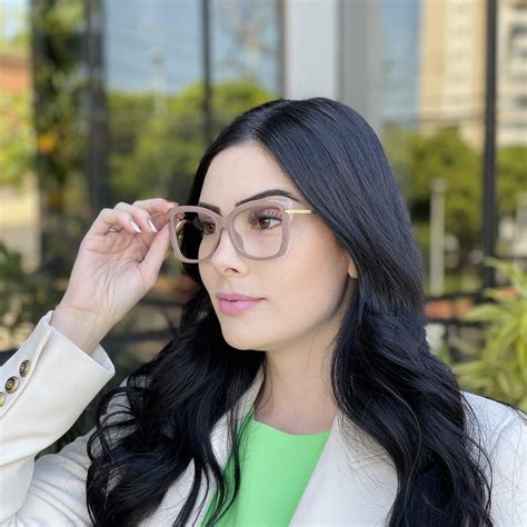 Óculos de Grau Gatinho Nude Luiza Safine Óculos