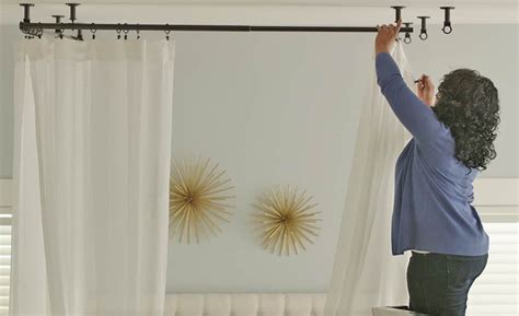 How To Hang Curtain Rods From Ceiling