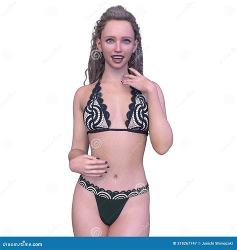 3D Rendering Of A Woman In Bikini Stock Illustration Illustration Of Bikini Beauty 318267747