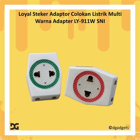 Jual Loyal Steker Adaptor Colokan Listrik Multi Warna Adapter LY 911W