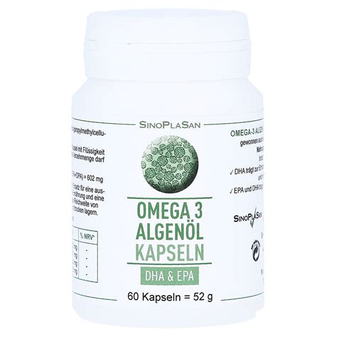 OMEGA 3 ALGENÖL DHA EPA Kapseln 60 Stück medpex