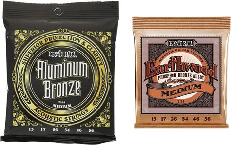 Amazon Ernie Ball Medium Aluminum Bronze Acoustic Guitar Strings