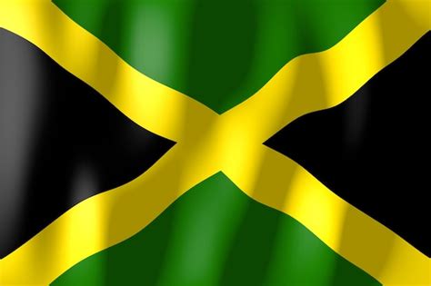 Bandera De Pa S Ondulada De Jamaica Foto Premium