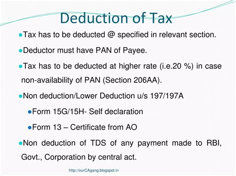 Tds Tax Deducted At Source Ppt