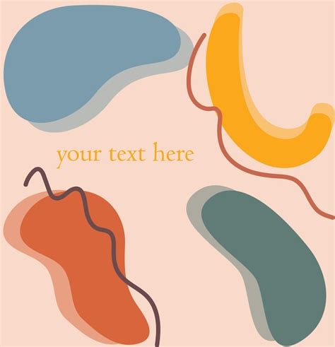 Premium Vector Fashion Stylish Templates With Organic Abstract Shapes And Line In Nude Pastel