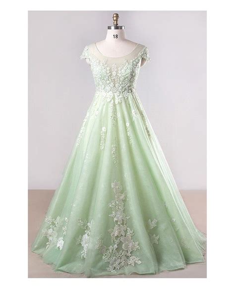 Mint Green Wedding Dress Lace : The Girl In A Wedding Dress Lace Mint Color Sits Near A ...