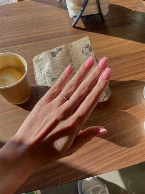 Nude Nails Dark Pink Nails Rosy Nails Pink Clear Nails