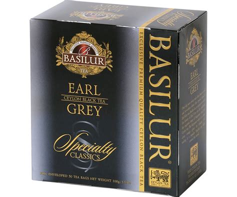 Basilur Earl Grey Herbata Czarna Bergamotka Saszetki Kopertowane 50 X