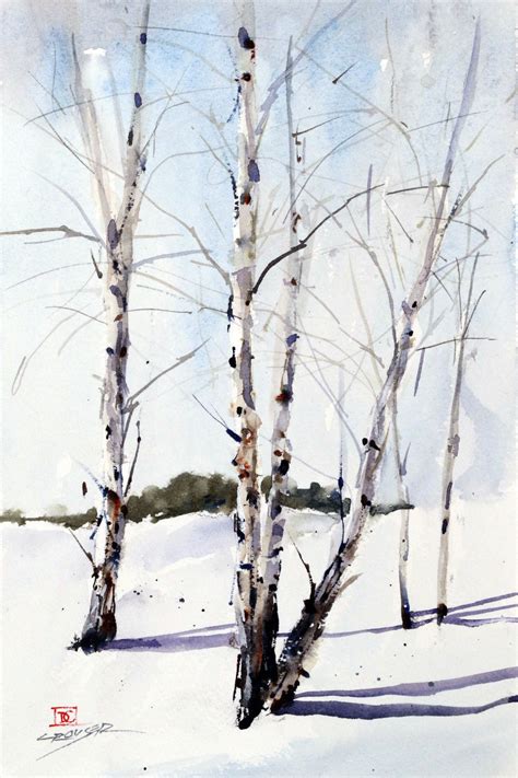 Birch Trees Painting