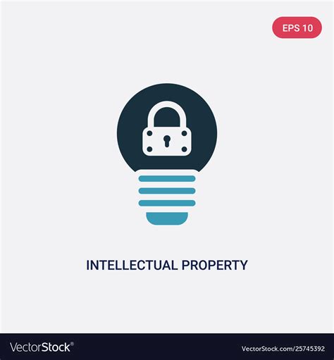 Two Color Intellectual Property Icon From Law And Vector Image