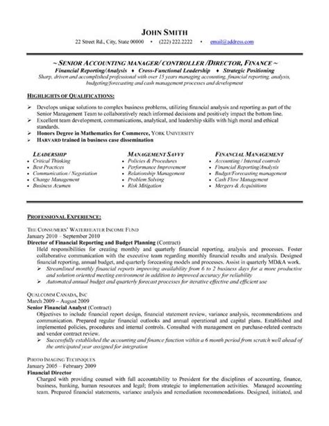 A Professional Resume For An Account Manager Or Financer In The Banking