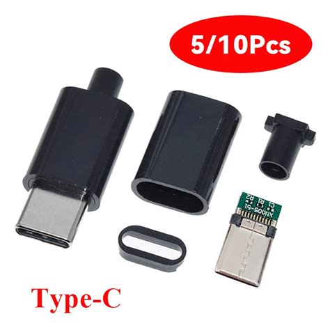 10 Adet Tip C Usb3 1 3A H Zl Arj USB Konnekt Rleri Erkek Jack Kuyruk