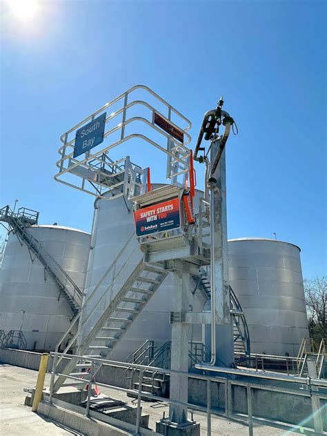 Gangway installation for top loading in New Albany Indiana - SafeRack