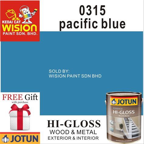 Pacific Blue L Jotun Essence Hi Gloss Paint Free Brush