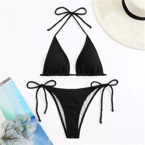 Bikinis Sets Swimsuit For Women Bandeau Bandage Adjustable Bikini Set Push Up Brazilian