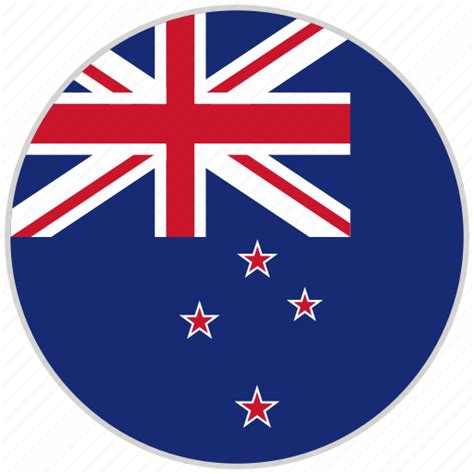 Circular, country, flag, national, national flag, new zealand, rounded ...