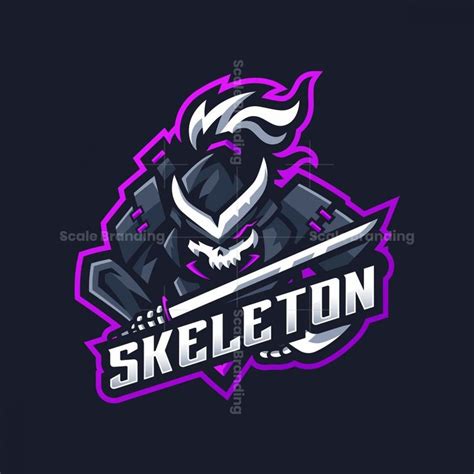 Skeleton Mascot Logo In 2021 Logo Design Mascot Esports Logo