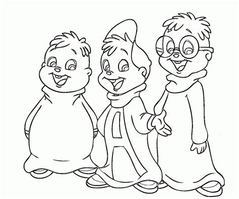 Alvin And The Chipmunks Colouring Clip Art Library