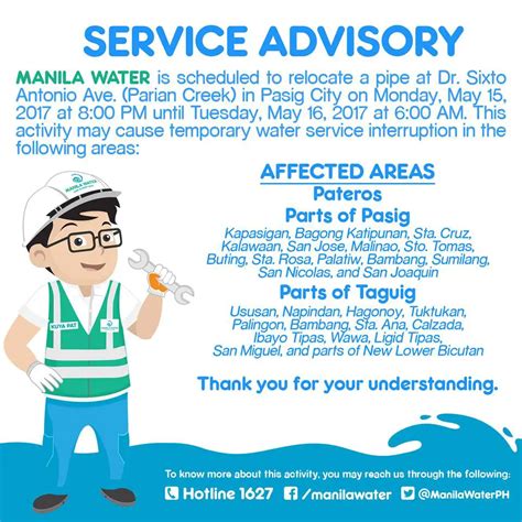 2 Day Water Interruption To Affect 53000 Households In Metro Manila