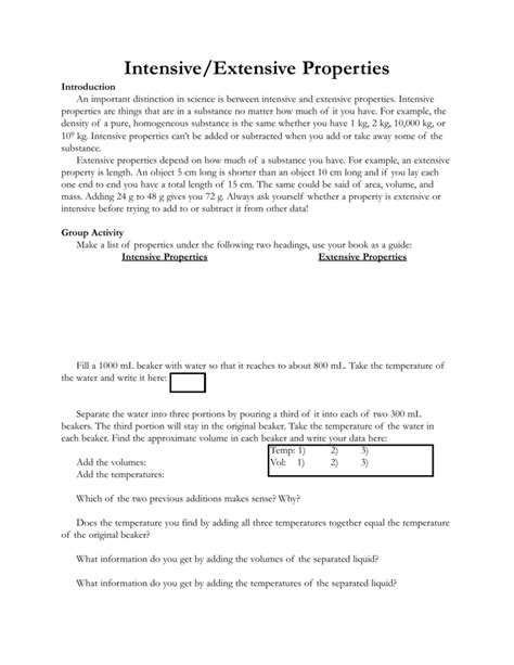 Intensive And Extensive Properties Difference
