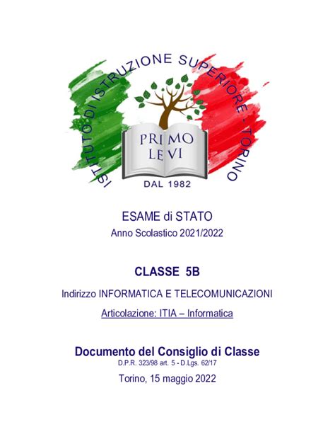 Compilabile Online ESAME Di STATO CLASSE 5E Documento Del Consiglio Di