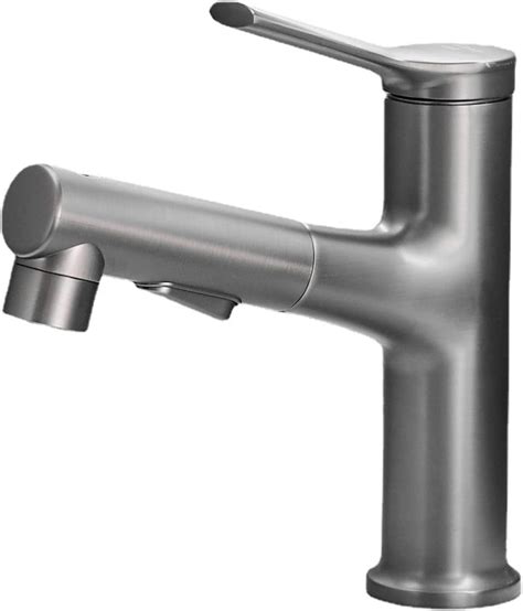 Bathroom Mixer Taps With Pull Out Spray Hot And Cold Water Sink Taps Single Hole Retractable