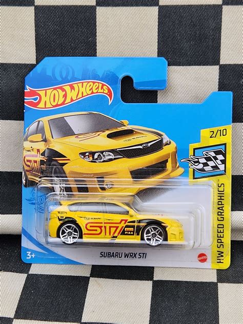 Hot Wheels Speed Graphics Subaru Wrx Sti Yellow Short Card Kustomkollector