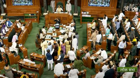 Lok Sabha Adjourned For The Day As Mps Storm Well Of House Create A