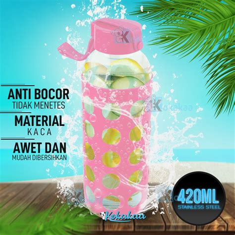 Jual Botol Air Minum Kaca Korea Qm Kapasitas Ml Glass Portable