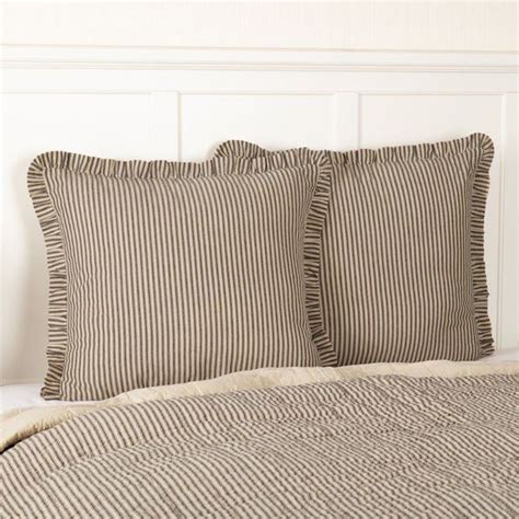 Ticking Stripe Euro Sham Farmhouse Bedding Farmhouse Bedding Sets