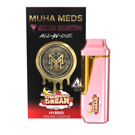 Strawberry Dream Muha Meds Disposable Melted Diamonds Hybrid Muha Meds