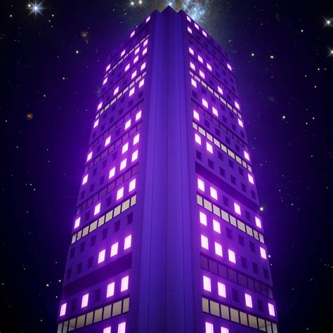 Building Night Neon Glow Art Cutout Png And Clipart Images Toppng