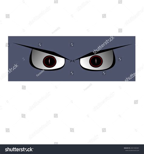 Simple Cartoon Vector Angry Eyes Stock Vector Royalty Free 2001096581