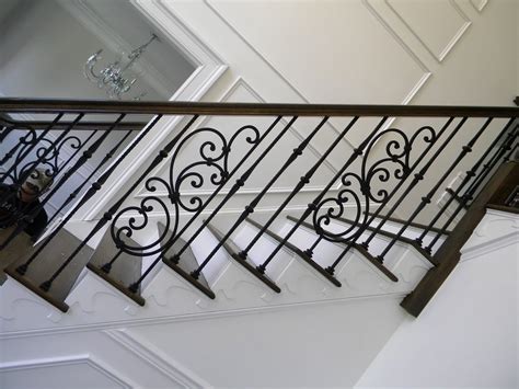 Wood Stairs And Rails And Iron Balusters Wood Handrail With Custom