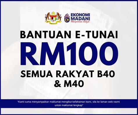 Bantuan E Tunai Rm Untuk Semua Rakyat Malaysia B M Berikut