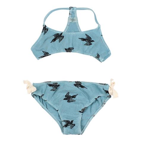 Búho Organic Cotton Bird Bikini Light blue Smallable