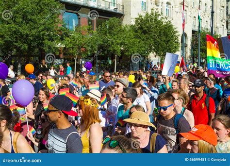 Pride Day Gay Parade In Budapest Hungary Editorial Photo Image Of Homosexuality Equality