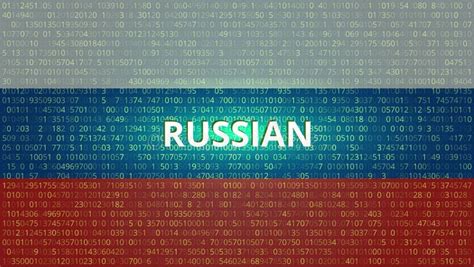 Russian Hackers Abstract Technology Background Computer Code Stock