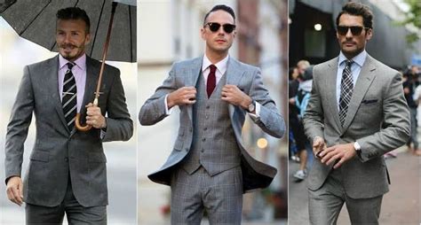 How To Wear An All Grey Look For Men Grey Suit Black Shirt Grey Suit Men Shirt And Tie