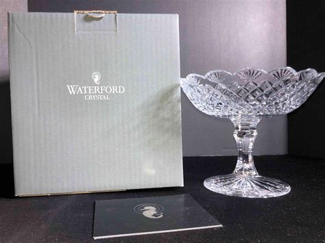 At Auction Waterford Crystal Emily 7” Compote W Box 128011w Pedestal Candy Dish